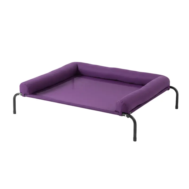 Elevated Dog Cot Bed with Breathable Mesh Center and Detachable Pillow 4