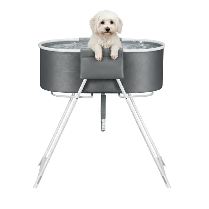Elevated Foldable Pet Bath Station for Indoor or Outdoor Use