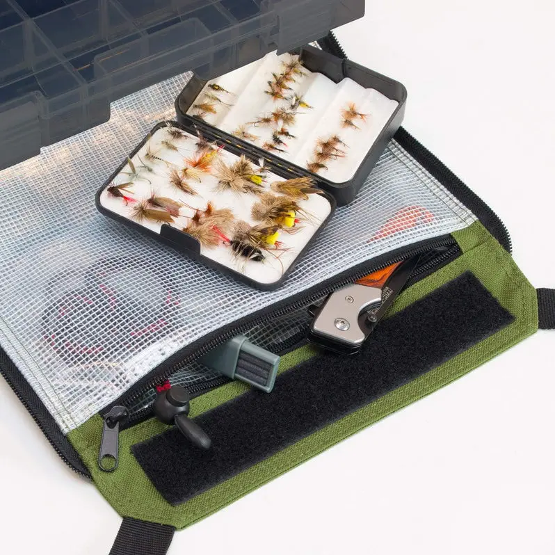 Elkton Outdoors Waterproof Rolling Tackle Box – Fishing Backpack with Rod Holders & Removable Trays