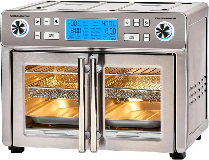 Emeril Lagasse Dual-Zone 360° Air Fryer Oven – 25-Quart Combo for Simultaneous Cooking