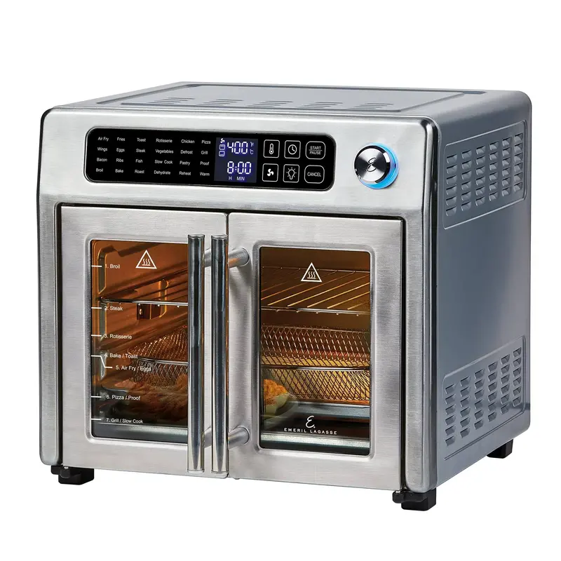 Emeril Lagasse French Door Air Fryer 360 – Multi-Cook Function, Silver