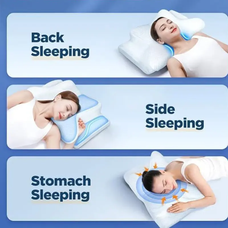 Ergonomic Anti-Snore Pillow – Memory Foam Support for Sleep Apnea Relief and Restorative Breathing