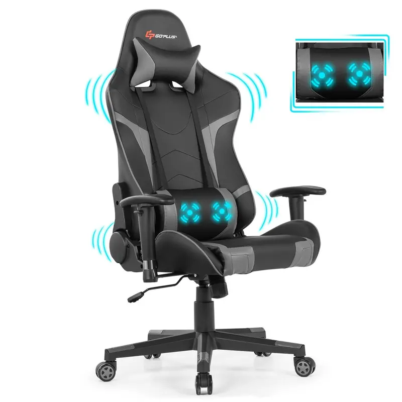 Ergonomic Gaming Chair – Massage-Enabled Racing Office Chair for PC and Console