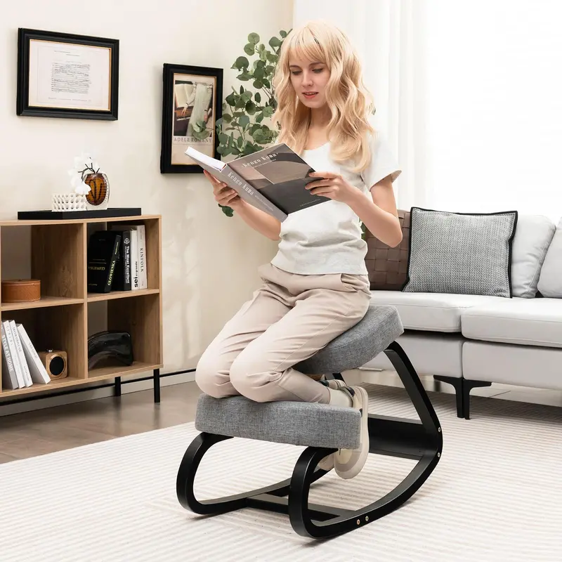 Ergonomic Kneeling Chair – Posture-Support Seat with 4-Inch Thick Memory Foam Cushion