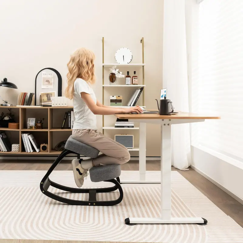 Ergonomic Kneeling Chair – Posture-Support Seat with 4-Inch Thick Memory Foam Cushion