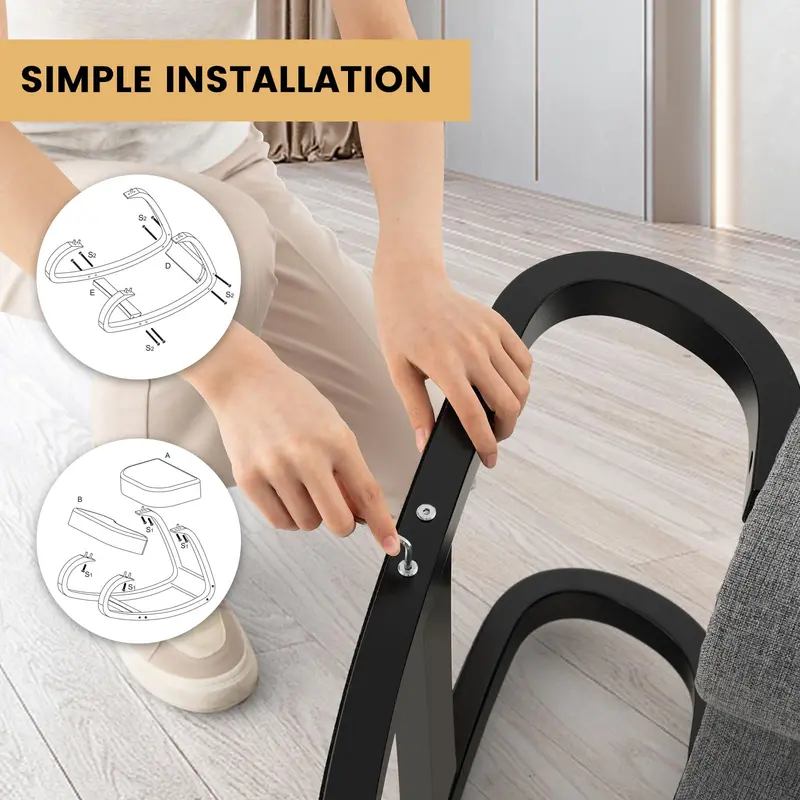 Ergonomic Kneeling Chair – Posture-Support Seat with 4-Inch Thick Memory Foam Cushion