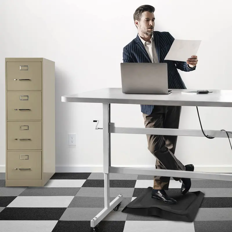 Ergonomic Standing Desk Mat with Textured Surface and Built-in Massage Nubs 2