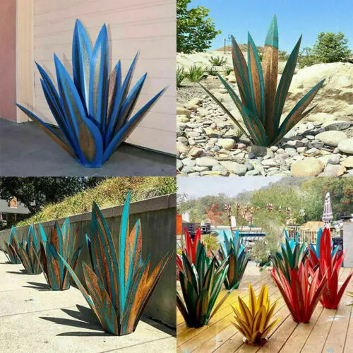 Eternal Agave Metal Sculpture – Rust-Resistant Indoor/Outdoor Decor Piece