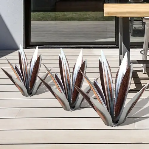 Eternal Agave Metal Sculpture – Rust-Resistant Indoor/Outdoor Decor Piece