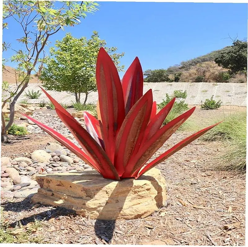 Eternal Agave Metal Sculpture – Rust-Resistant Indoor/Outdoor Decor Piece