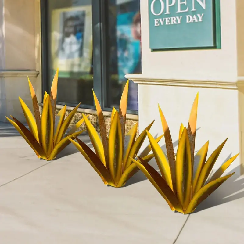 Eternal Agave Metal Sculpture – Rust-Resistant Indoor/Outdoor Decor Piece