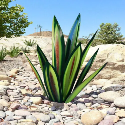 Eternal Agave Metal Sculpture – Rust-Resistant Indoor/Outdoor Decor Piece