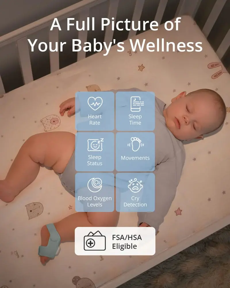 eufy Baby Smart Sock S320 – Wearable Pulse Oximeter Monitor with 2K HD Camera & Real-Time Alerts 2