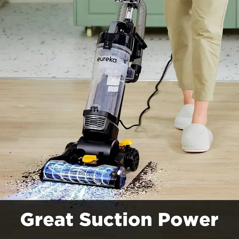 EUREKA PowerSpeed NEU181D Lightweight Upright Vacuum – Strong Suction for Carpets & Hard Floors + Pet Turbo Tool