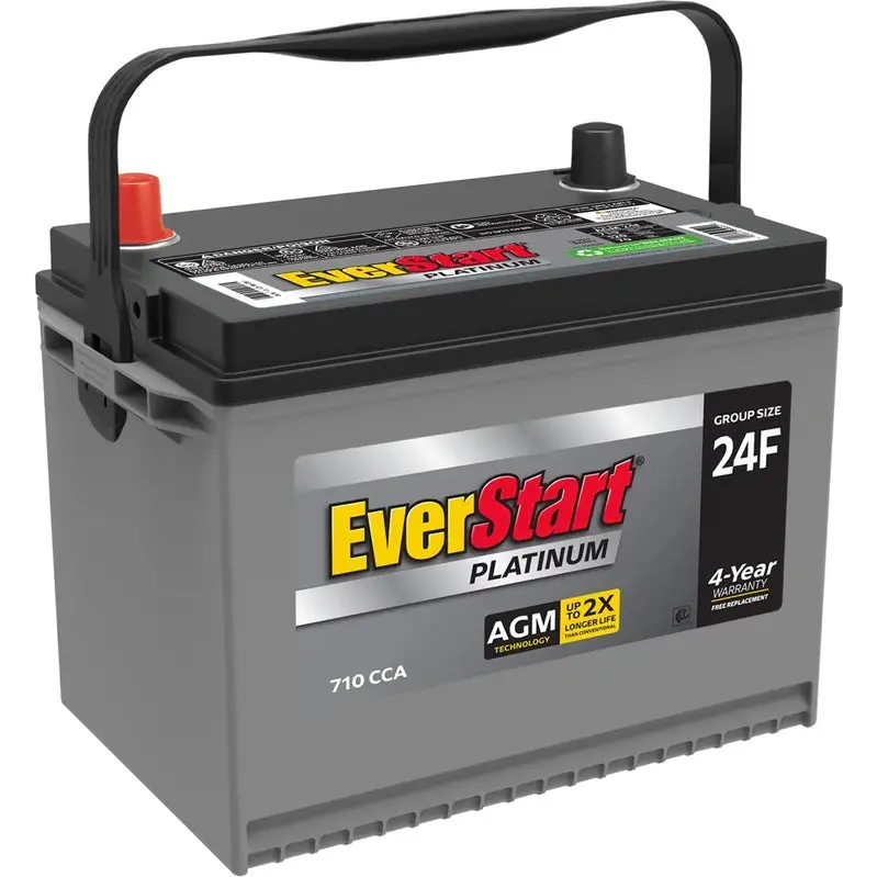 EverStart Platinum AGM Automotive Battery – Group 24F, 12V, 750 CCA, Made in USA