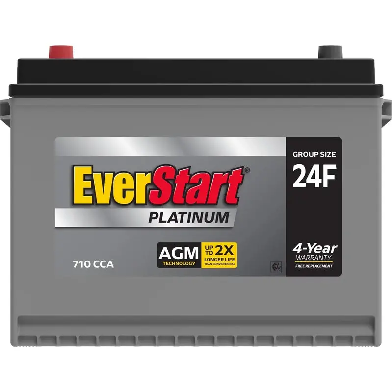 EverStart Platinum AGM Automotive Battery – Group 24F, 12V, 750 CCA, Made in USA