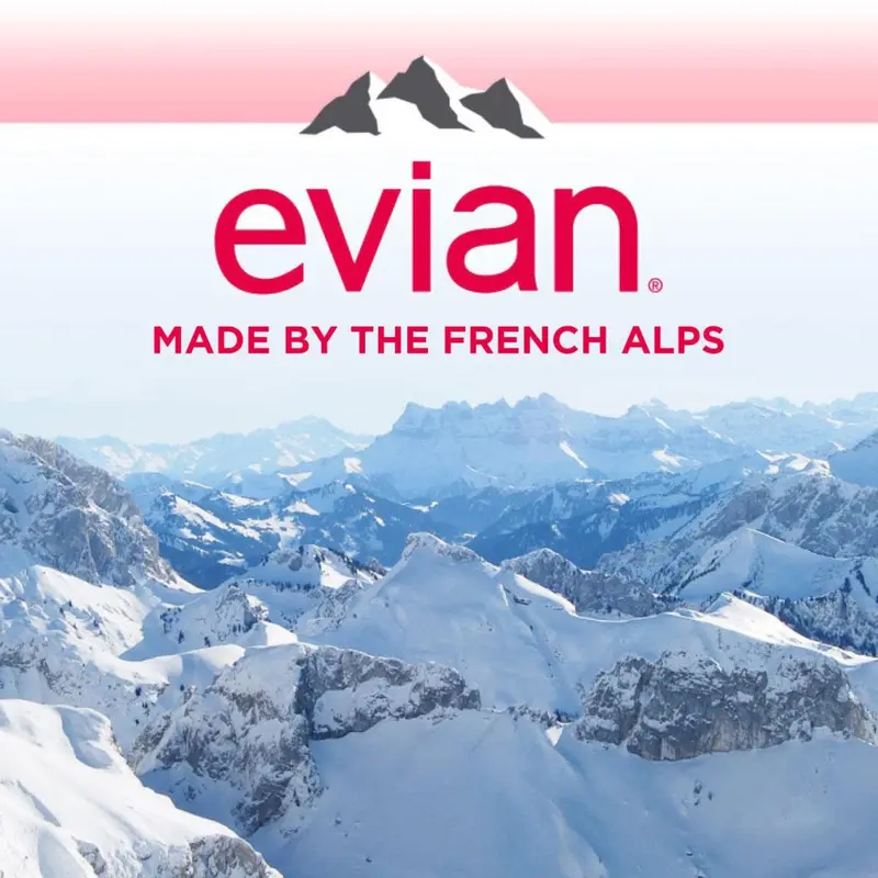 Evian Natural Spring Water – 1-Liter Bottles, 12-Pack for Pure, Mineral-Rich Hydration