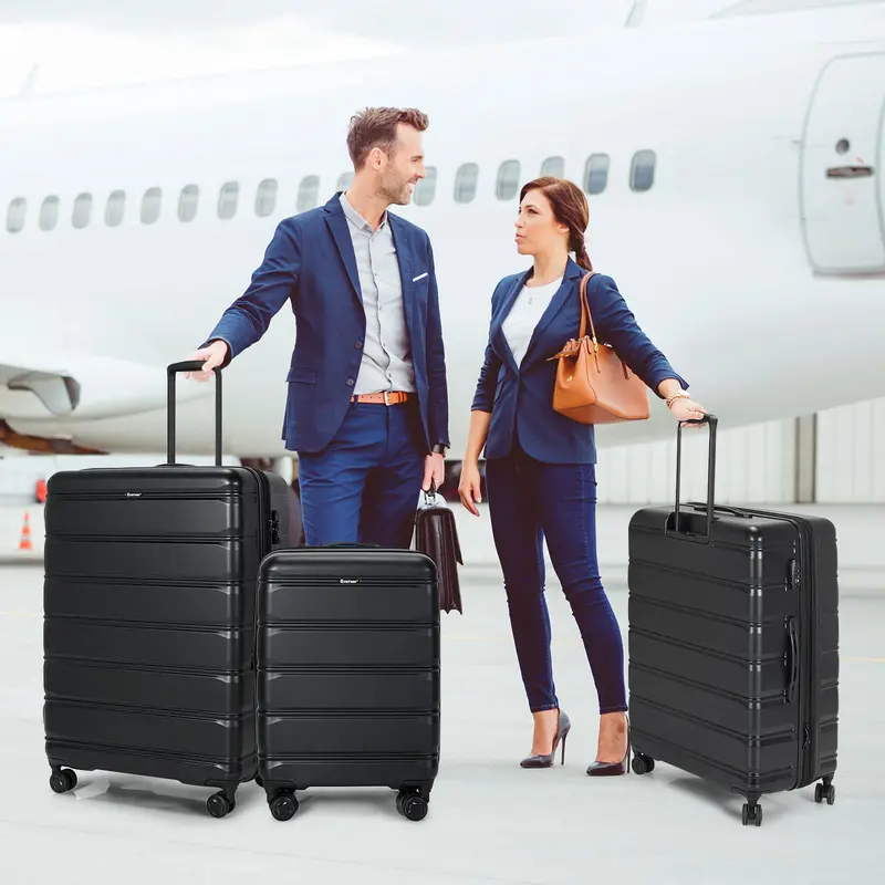 Expandable 3-Piece Spinner Luggage Set for Travel 2