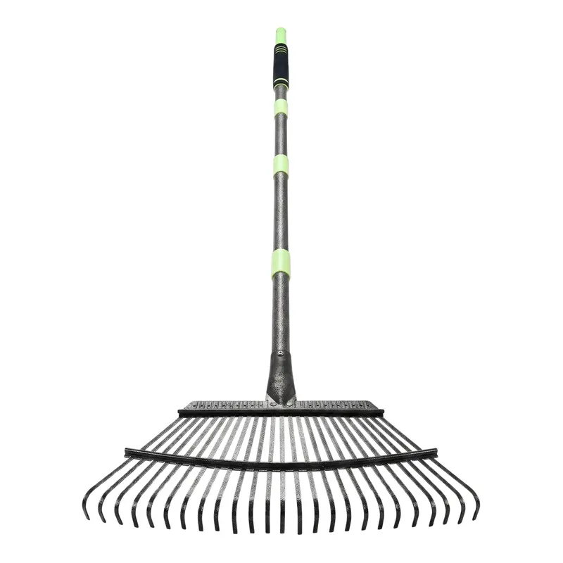 Extendable Steel Leaf Rake – 25-Tine Adjustable Garden Rake for Efficient Cleanup 2