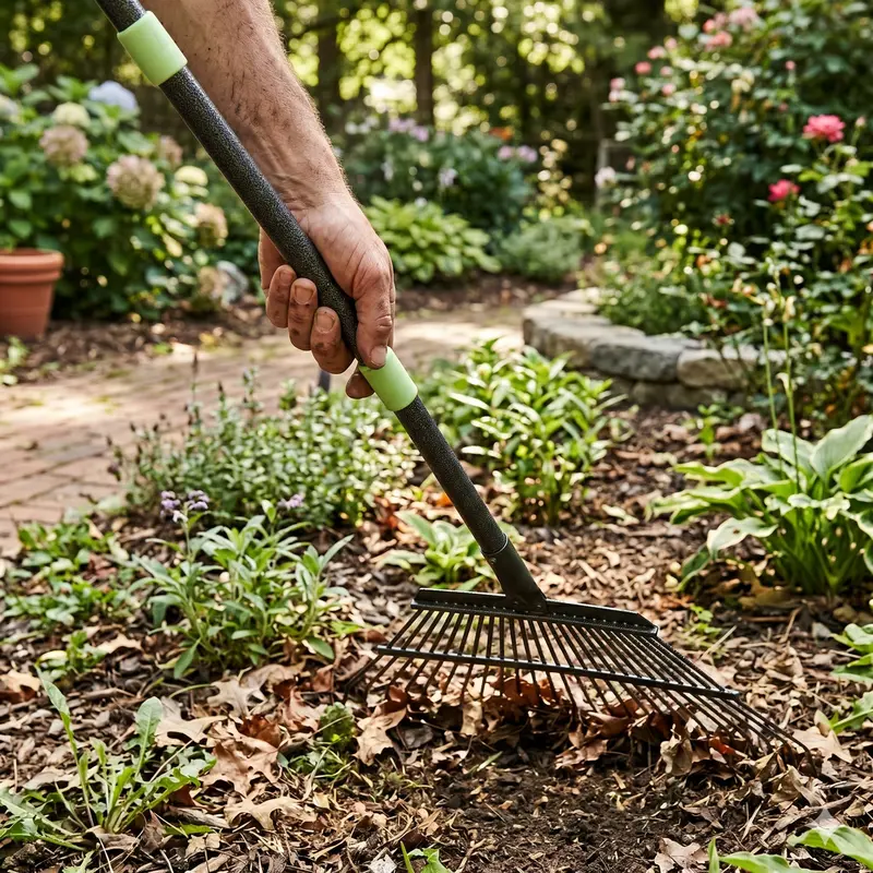 Extendable Steel Leaf Rake – 25-Tine Adjustable Garden Rake for Efficient Cleanup