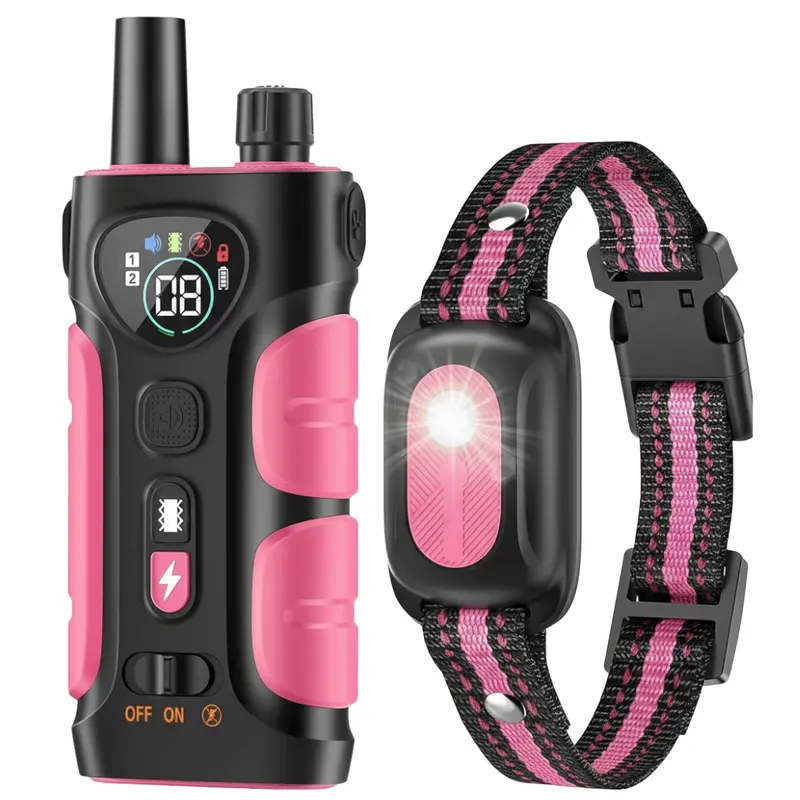 Extended-Range Remote Dog Collar with Built-in Light – 4200 ft Control Distance
