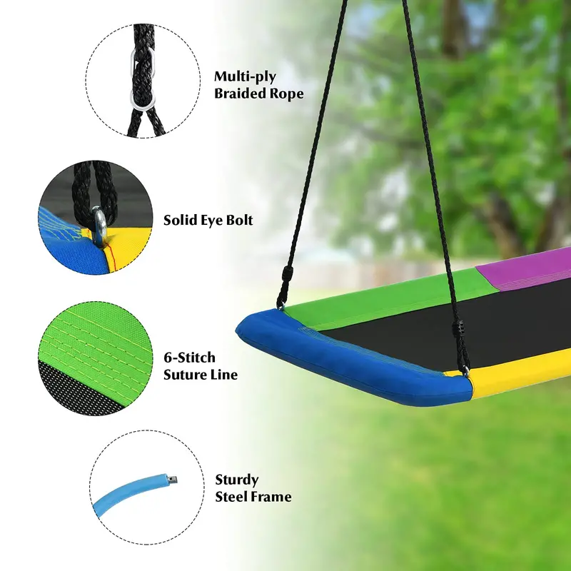 Extra-Large 60-Inch Tree Swing Platform – Heavy-Duty 700 lb Capacity for Kids & Adults