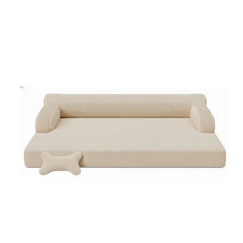 Extra-Large Cooling Memory Foam Pet Bed with Washable Bolstered Cover 2