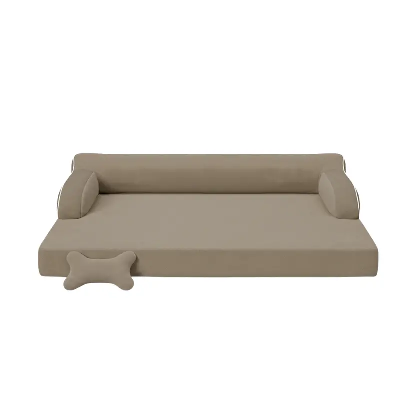 Extra-Large Cooling Memory Foam Pet Bed with Washable Bolstered Cover