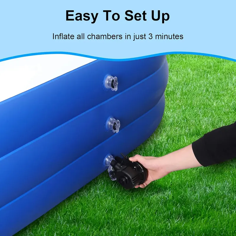 Extra-Large Inflatable Family Pool – 120" x 72" x 22", Thickened Vinyl for Backyard Summer Fun & Toddler Play
