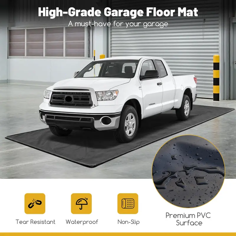 Extra-Large Waterproof Garage Floor Mat (22' x 9') for Under-Car Protection Against Mud, Rain, and Snow 2
