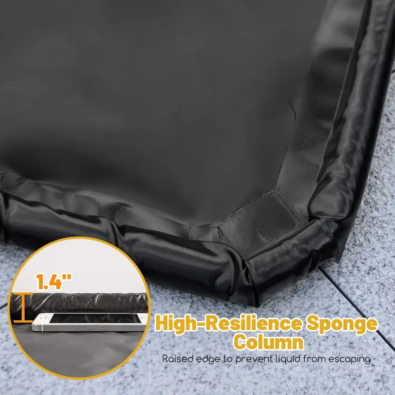 Extra-Large Waterproof Garage Floor Mat (22' x 9') for Under-Car Protection Against Mud, Rain, and Snow
