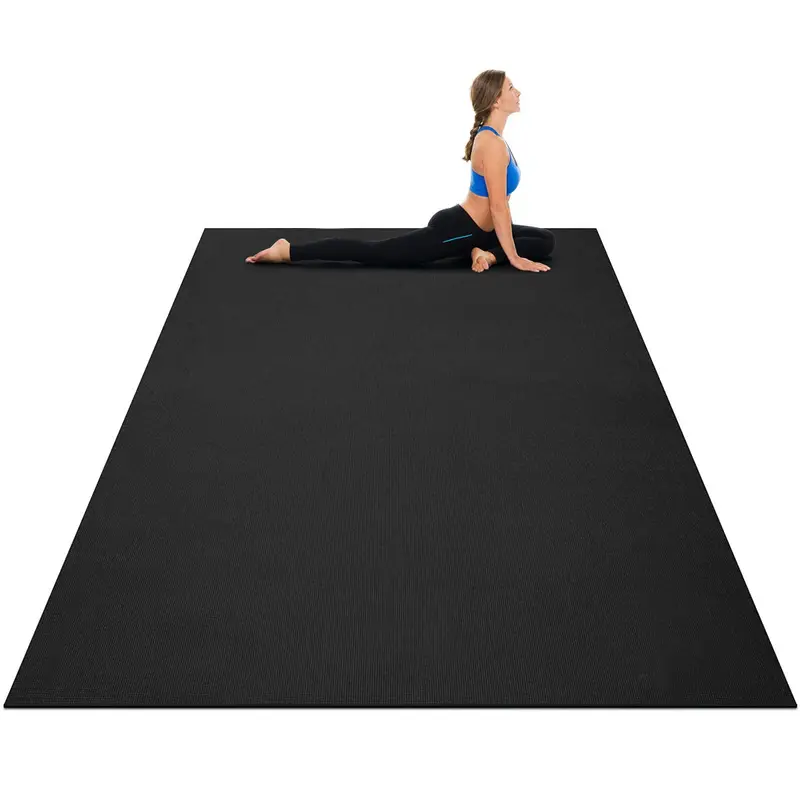 Extra-Large Yoga Mat – 7' x 5' & 6' x 4', 8mm Thick with Carrying Straps