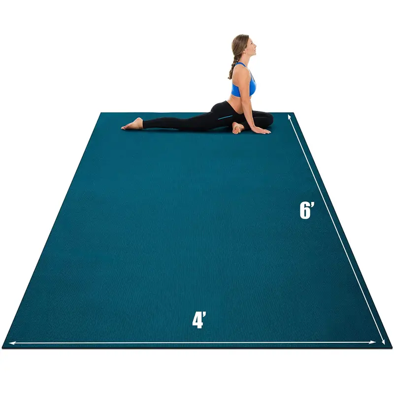 Extra-Large Yoga Mat – 7' x 5' & 6' x 4', 8mm Thick with Carrying Straps