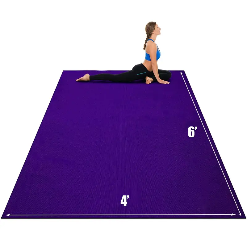 Extra-Large Yoga Mat – 7' x 5' & 6' x 4', 8mm Thick with Carrying Straps