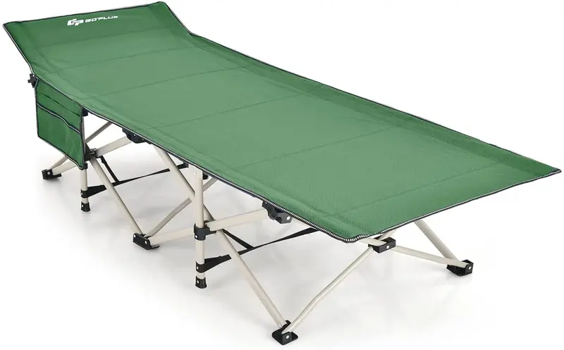 Extra-Wide Folding Camping Cot – Reinforced 28.5-Inch Wide Cot Supporting Up to 882 LB