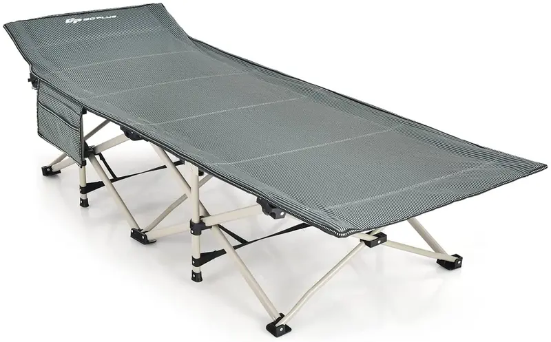 Extra-Wide Folding Camping Cot – Reinforced 28.5-Inch Wide Cot Supporting Up to 882 LB
