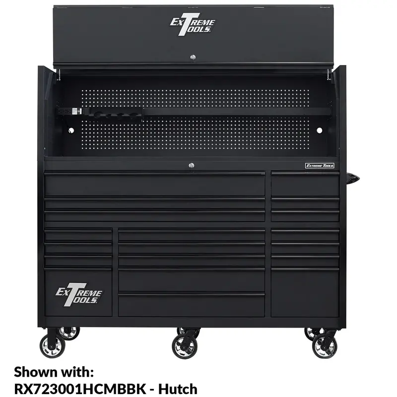 Extreme Tools RX250 Rolling Tool Cart – 72" x 30", 19-Drawer Design, 250-LB Drawer Slides