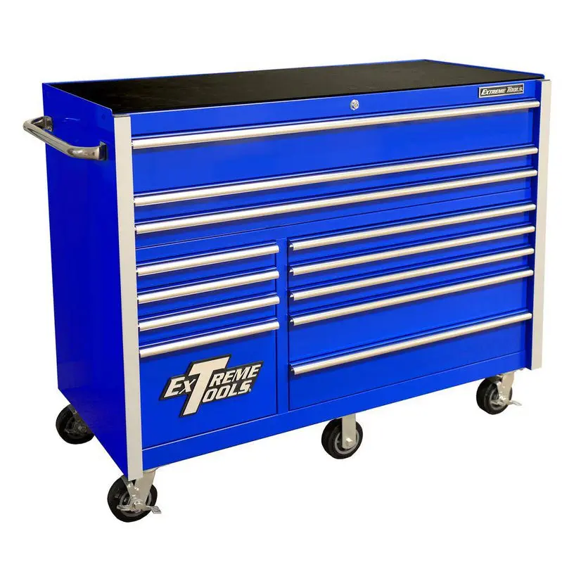 Extreme Tools THD552112RCBL Roller Cabinet – 55" Blue 12-Drawer Professional Tool Chest