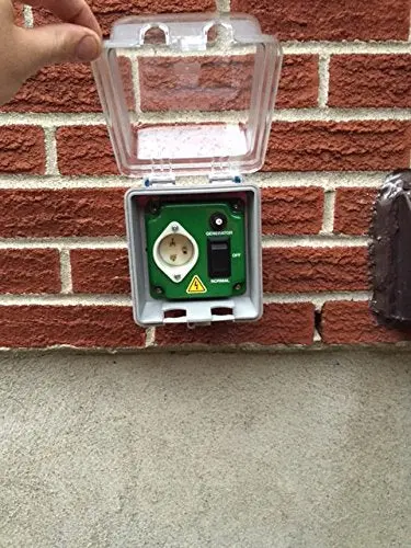 EZ Generator Transfer Switch – 15A 125V Manual Green Electrical Switch for Home Backup Power