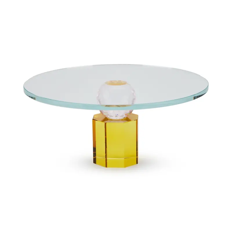 Faceted Crystal Tiered Cake Display Stand