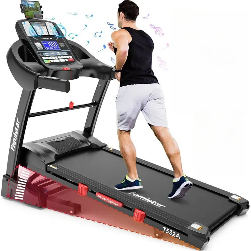 Famistar Folding Home Treadmill – 15 Auto Incline Levels, 300 LB Capacity, 10 MPH Max Speed