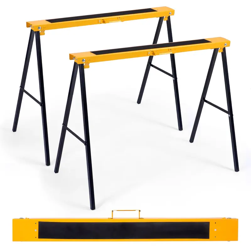Fast-Deploy Folding Work Horse Stand – Dual-Package Portable Sawhorse with Quick-Open Legs