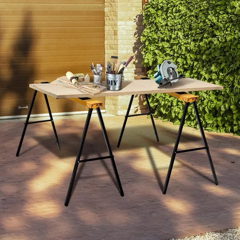Fast-Deploy Folding Work Horse Stand – Dual-Package Portable Sawhorse with Quick-Open Legs