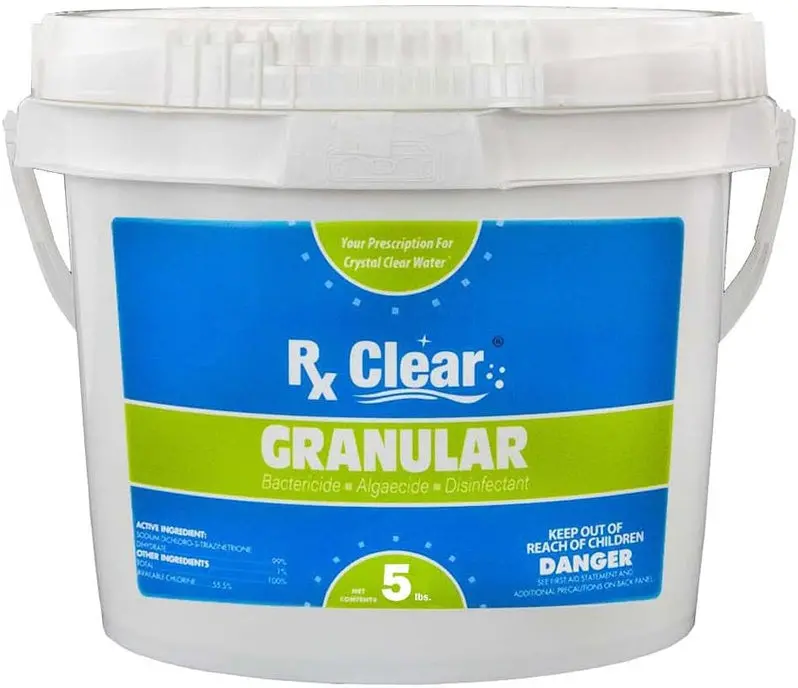 Fast-Dissolving, UV-Stabilized Granular Chlorine – 50-Pound Bucket for Pool and Spa Sanitization, Algaecide & Disinfectant