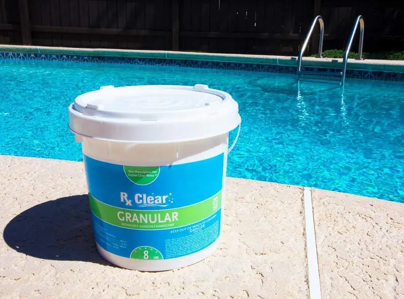 Fast-Dissolving, UV-Stabilized Granular Chlorine – 50-Pound Bucket for Pool and Spa Sanitization, Algaecide & Disinfectant