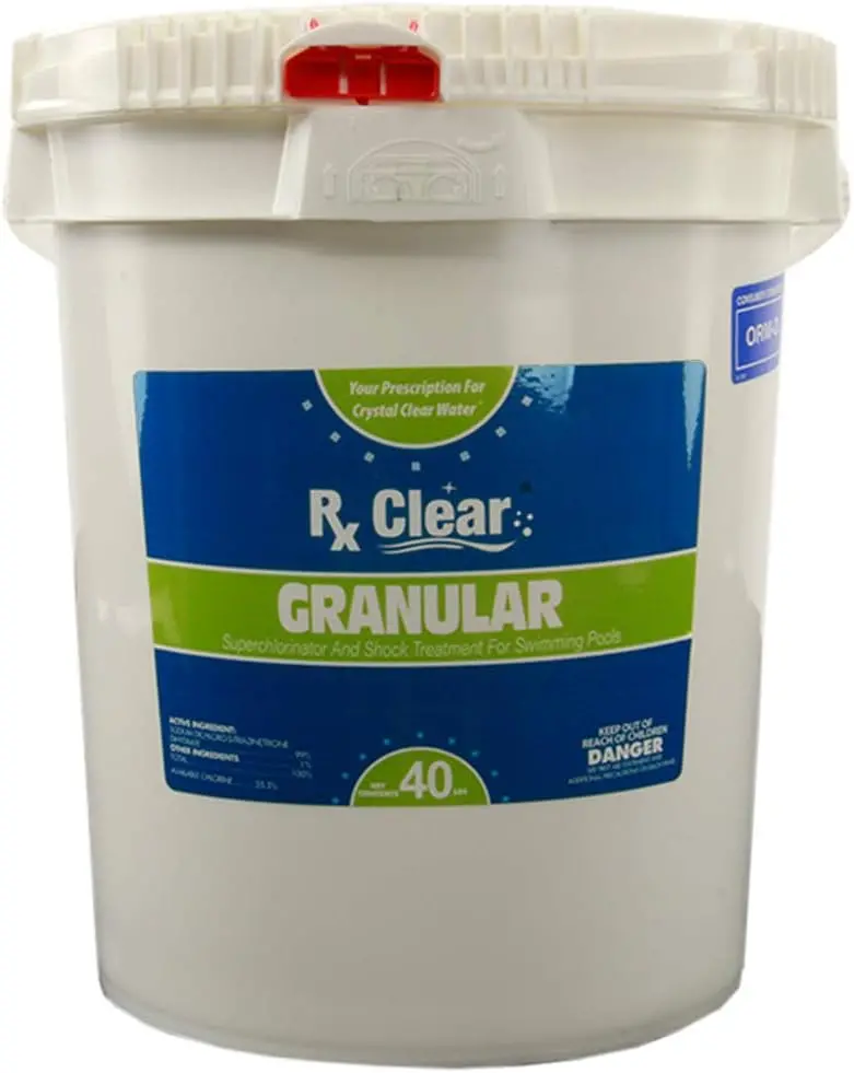 Fast-Dissolving, UV-Stabilized Granular Chlorine – 50-Pound Bucket for Pool and Spa Sanitization, Algaecide & Disinfectant