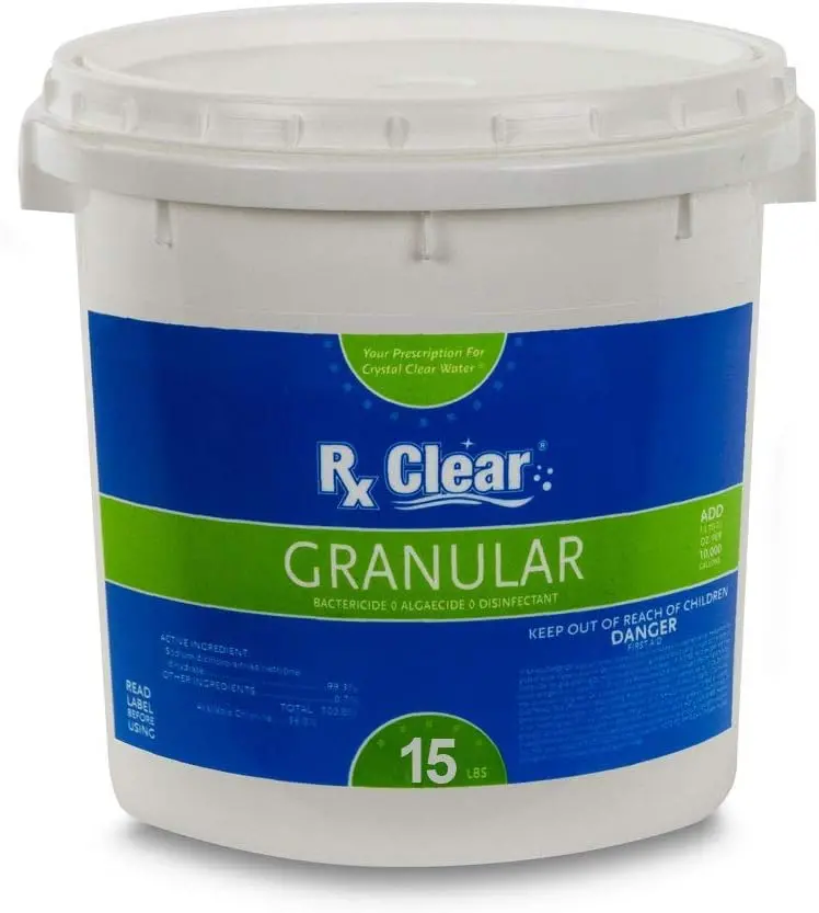 Fast-Dissolving, UV-Stabilized Granular Chlorine – 50-Pound Bucket for Pool and Spa Sanitization, Algaecide & Disinfectant