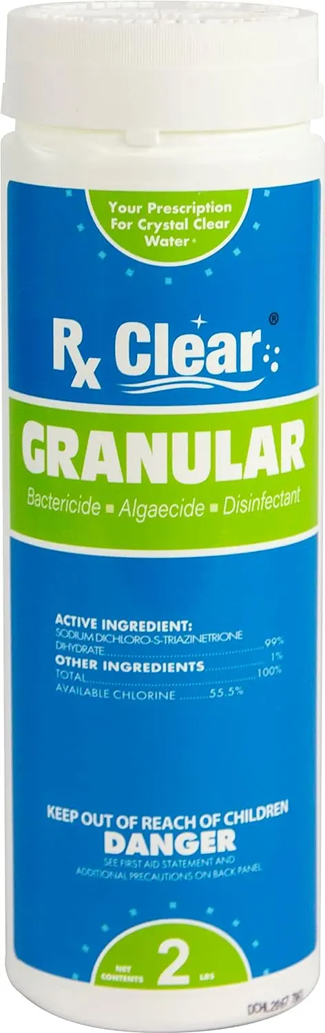 Fast-Dissolving, UV-Stabilized Granular Chlorine – 50-Pound Bucket for Pool and Spa Sanitization, Algaecide & Disinfectant