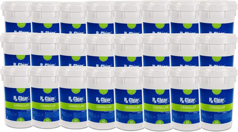 Fast-Dissolving, UV-Stabilized Granular Chlorine – 50-Pound Bucket for Pool and Spa Sanitization, Algaecide & Disinfectant