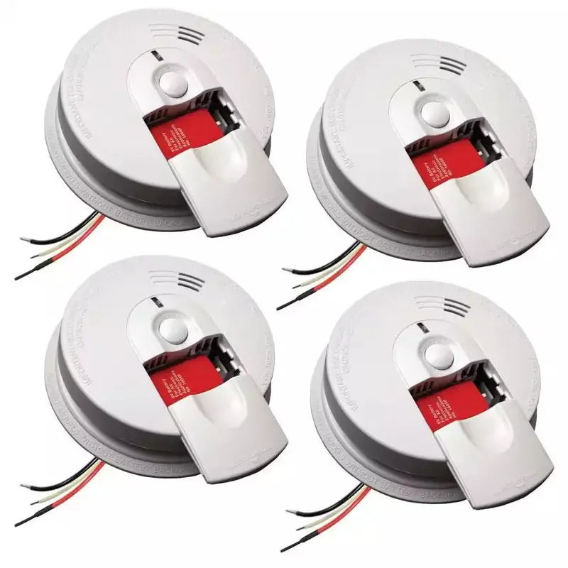 Firex Hardwired Smoke Detector — 4-Pack Interconnected Safety Alarms